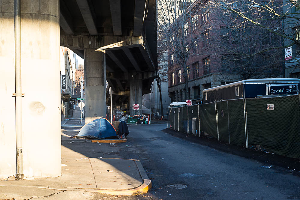 Homeless tents in Seattle