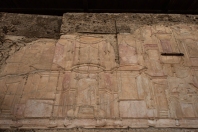 Surviving decorated wall plaster.